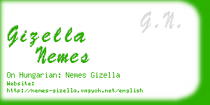 gizella nemes business card